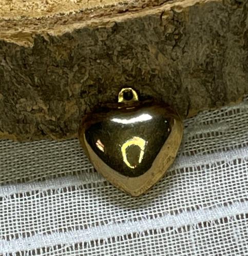 pendentif cœur métal doré
