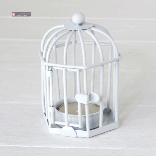 cage bougeoir en metal diam 7x10 cm